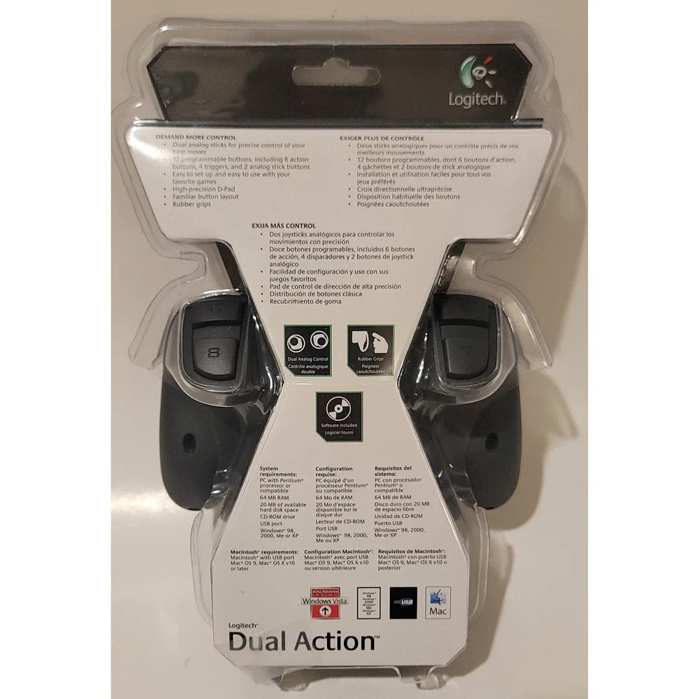 Sealed Logitech Dual Analog Control  Gamepad For‎ PC and MAC